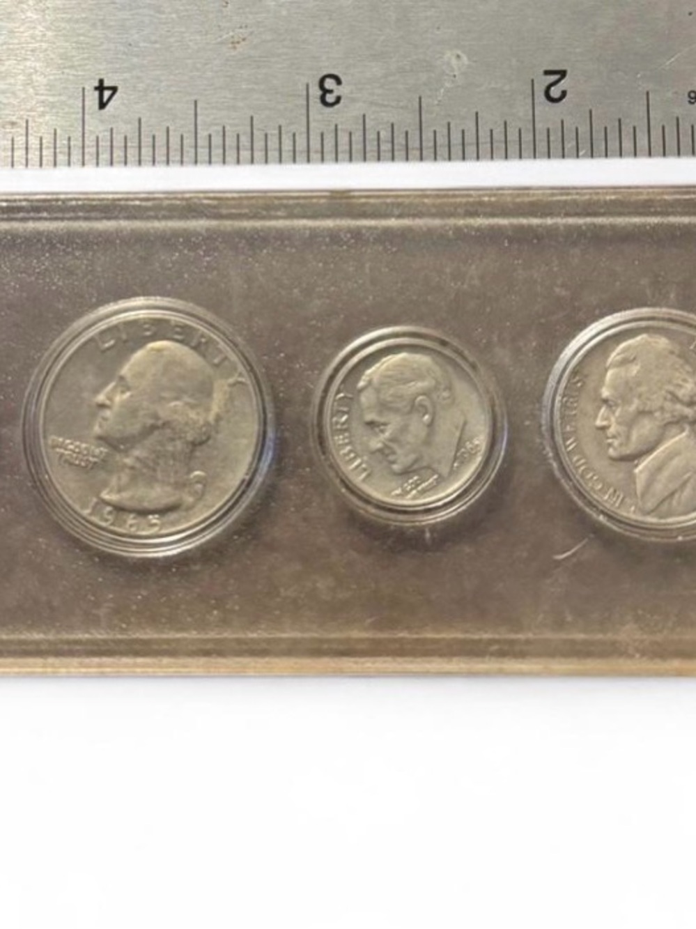 1965 United States 5-Coin Set in Vintage Whitman Plastic Holder
